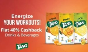Flat 40% Cashback On Tang – Paytm